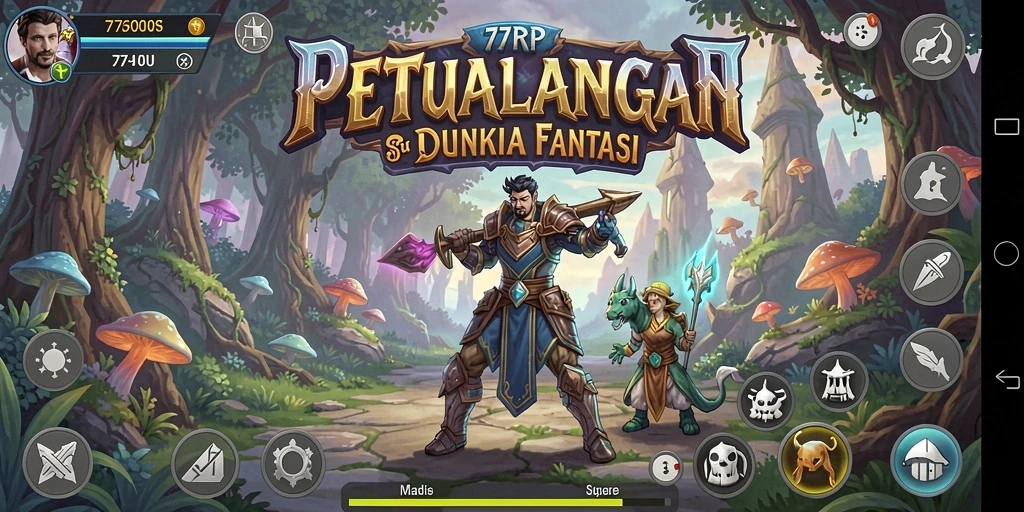 Screenshot gameplay <strong>77RP</strong> menunjukkan aksi petualangan yang mendebarkan.