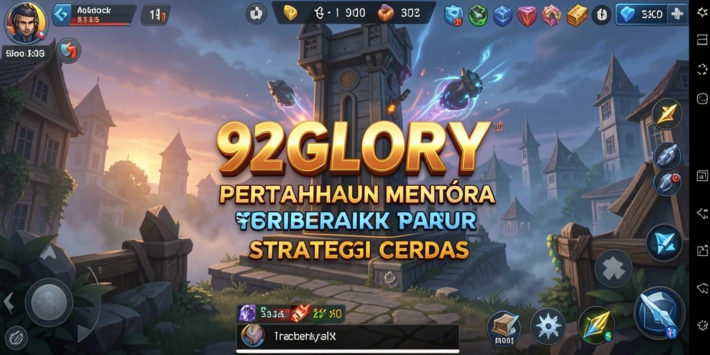 Tangkapan layar menampilkan aksi seru dan strategi defend menara.