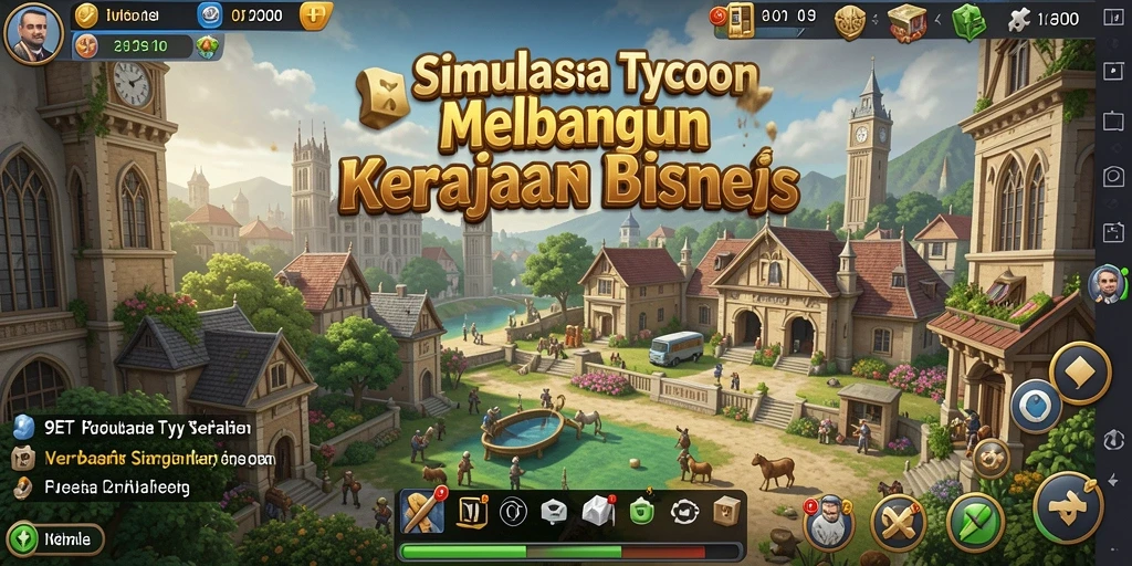 Tampilan gameplay 9ET yang menampilkan pengelolaan bisnis dan interaksi pemain.