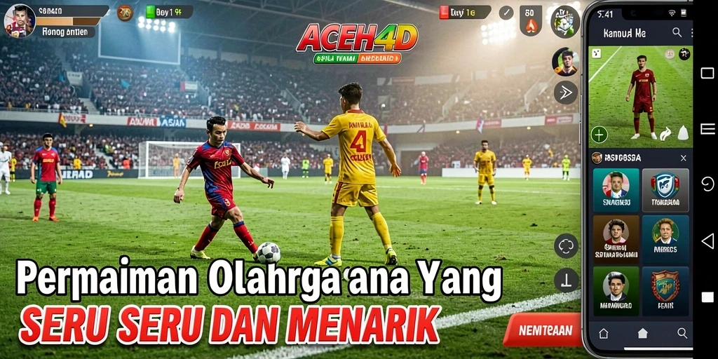Tampilan menarik dari gameplay olahraga ACEH4D yang penuh aksi.