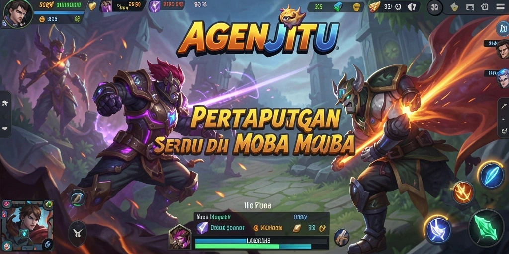 Tampilan aksi seru dalam AGENJITU saat pertarungan tim.