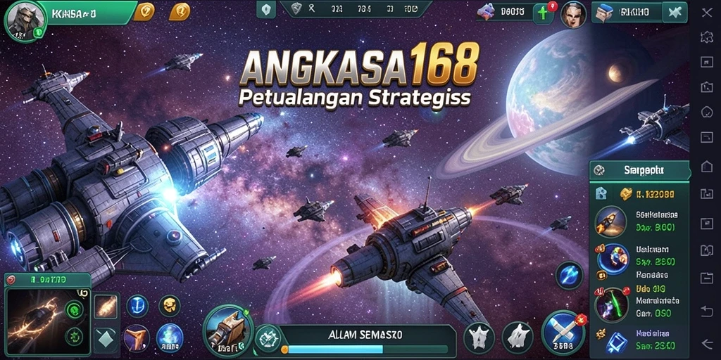 Screenshot utama ANGKASA168 menampilkan pertempuran strategi yang mendebarkan.