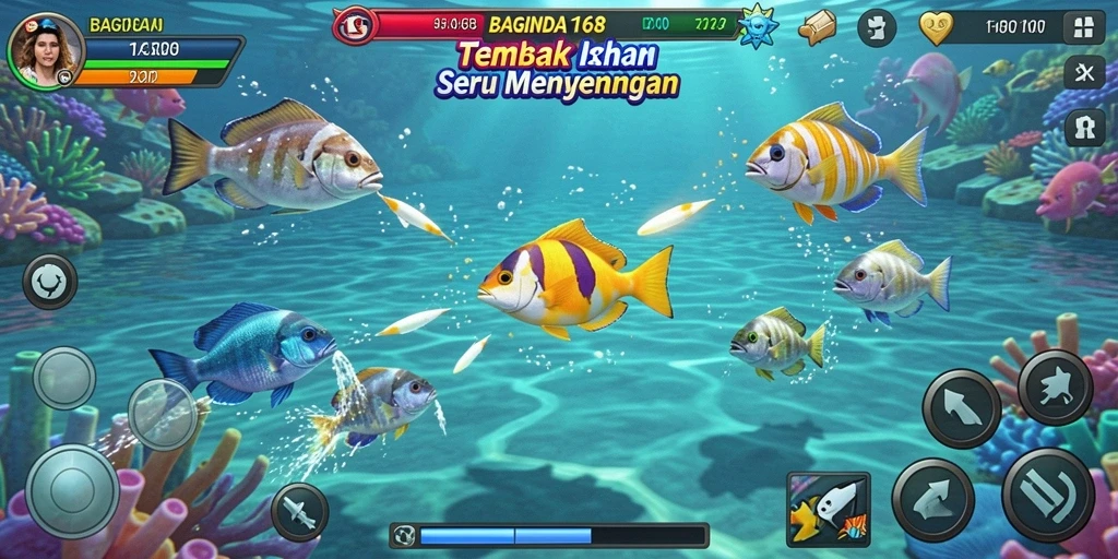 Gameplay seru saat menembak ikan di BAGINDA168.