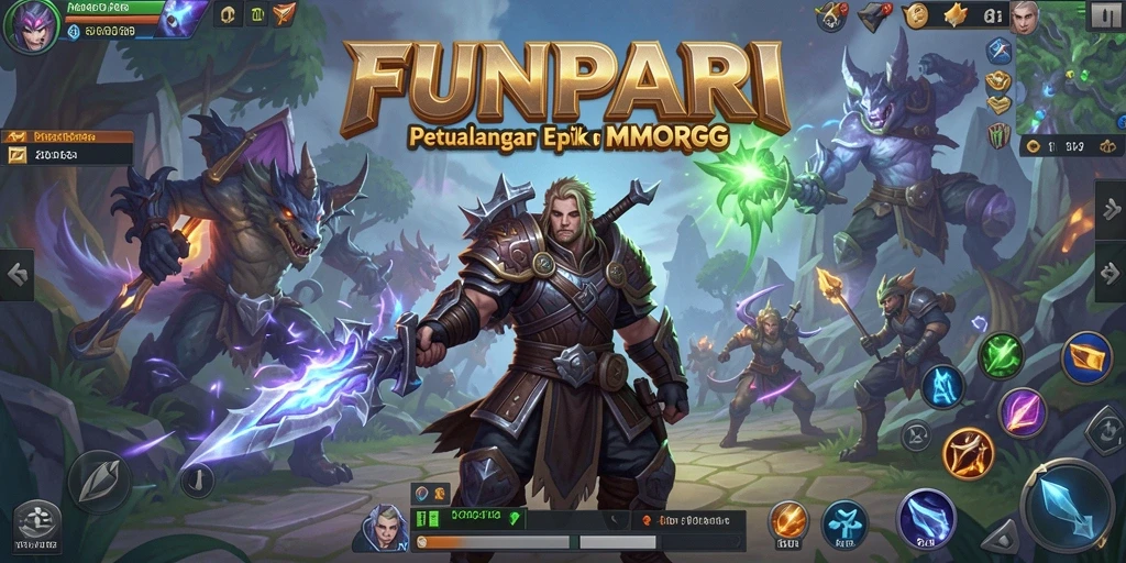 Tampilan gameplay <strong>FUNPARI</strong> yang menakjubkan dalam dunia MMORPG.