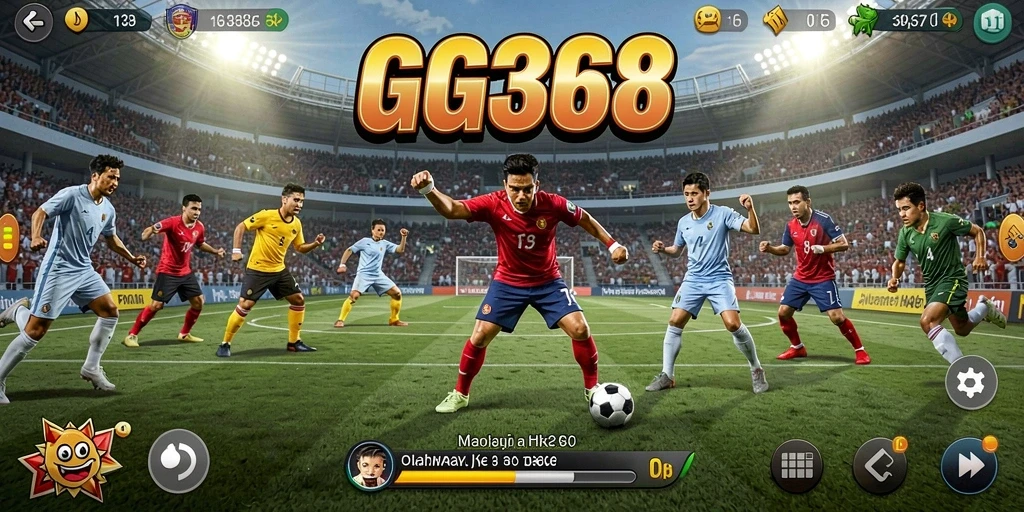 Screenshot utama GG368 menampilkan aksi mendebarkan olahraga penuh semangat.