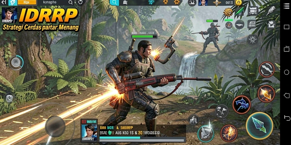 Tampilan gameplay menarik dari IDRRP dengan elemen strategi.