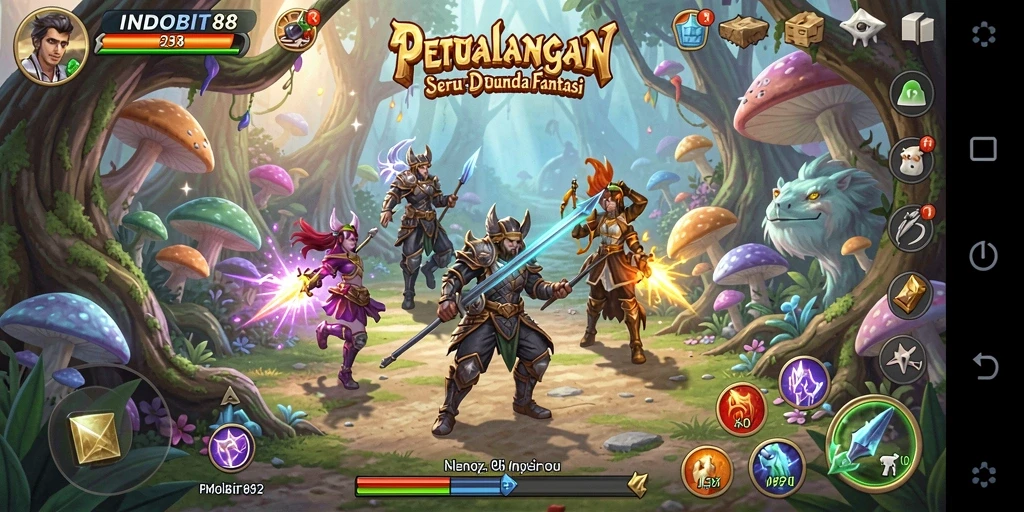 Tampilan gameplay <strong>INDOBIT88</strong> yang penuh aksi dan petualangan seru.
