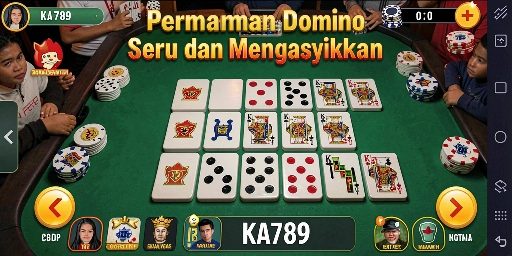 Tampilan gameplay seru berkompetisi dalam Domino.