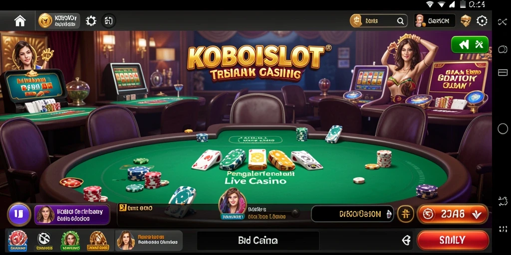 Gameplay mendebarkan di KOBOISLOT dengan dealer langsung yang profesional.