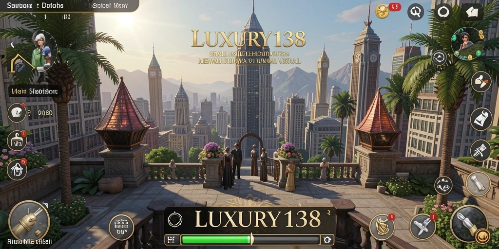 Tampilan gameplay <strong>LUXURY138</strong> yang menakjubkan dengan berbagai aktivitas mewah.