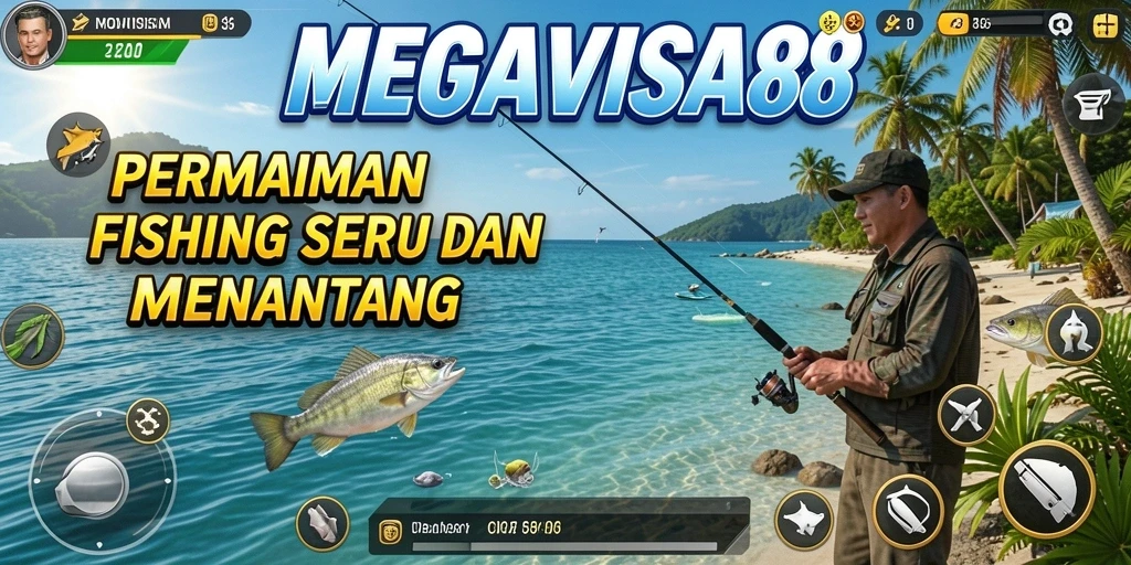 Tampilan gameplay MEGAVISA88 dengan aksi memancing yang mendebarkan.