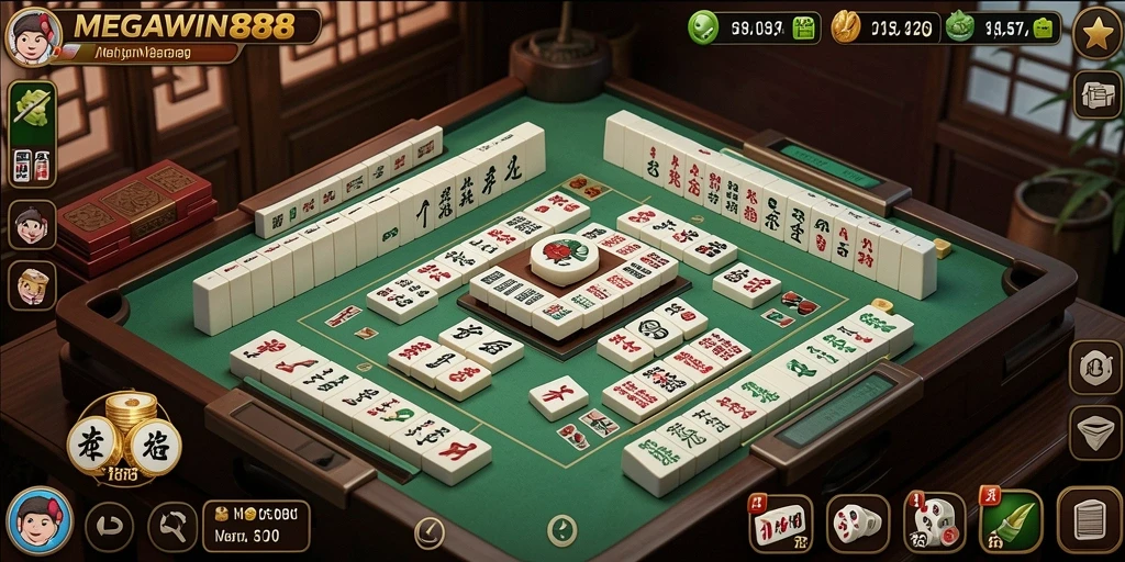 Tampilan gameplay menarik dari MEGAWIN888 dalam permainan Mahjong.