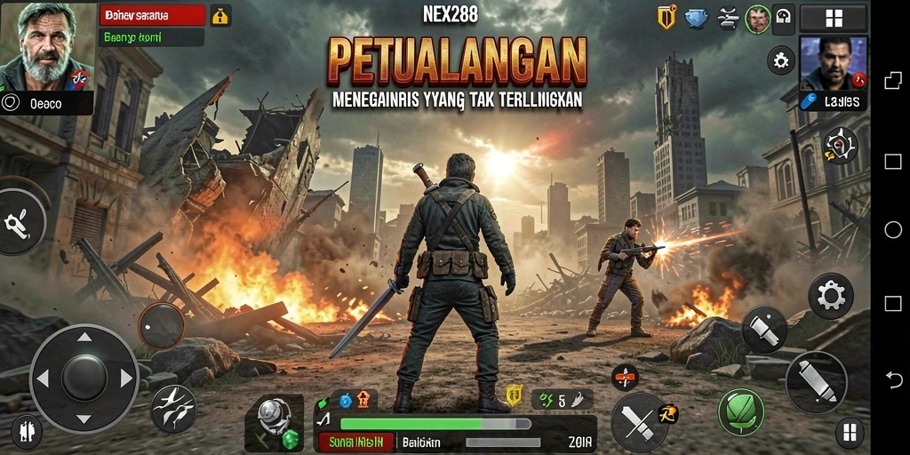 Tampilan gameplay menegangkan dari NEX288 di dunia petualangan.