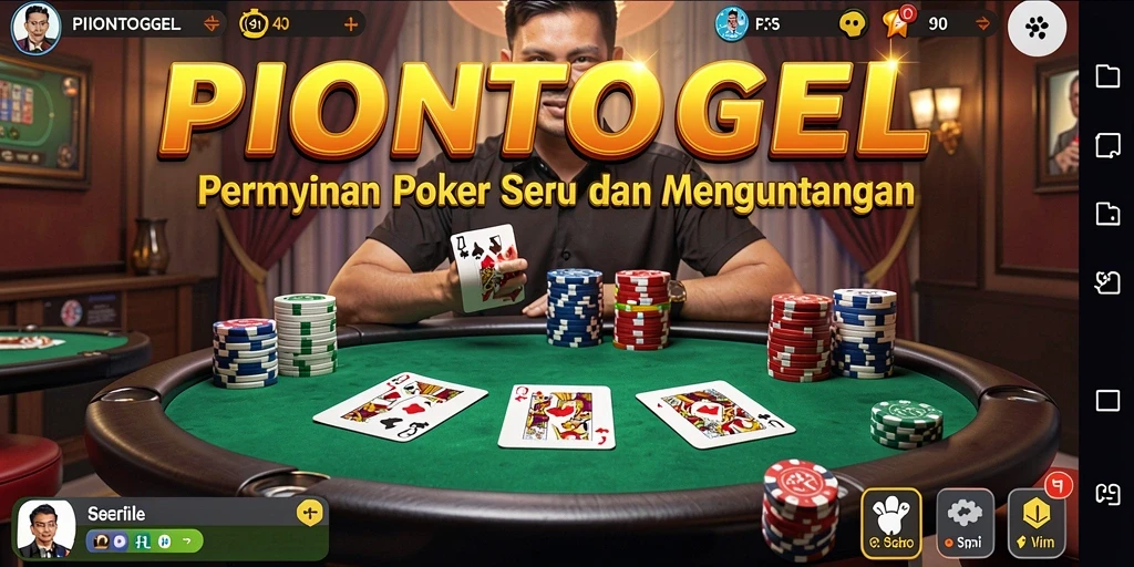 Screenshot gameplay PIONTOGEL yang menampilkan aksi Poker yang mendebarkan.