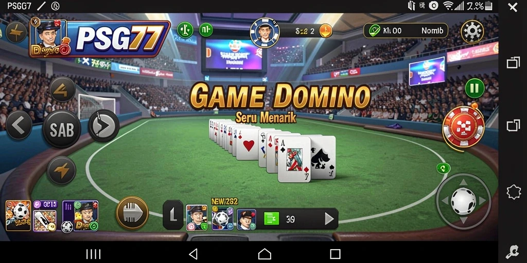 Tampilan gameplay Domino yang menarik dan interaktif di PSG77.