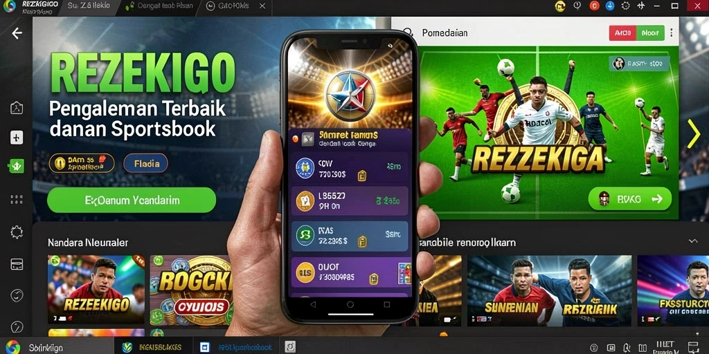 Screenshot gameplay REZEKIGO yang menampilkan taruhan olahraga.