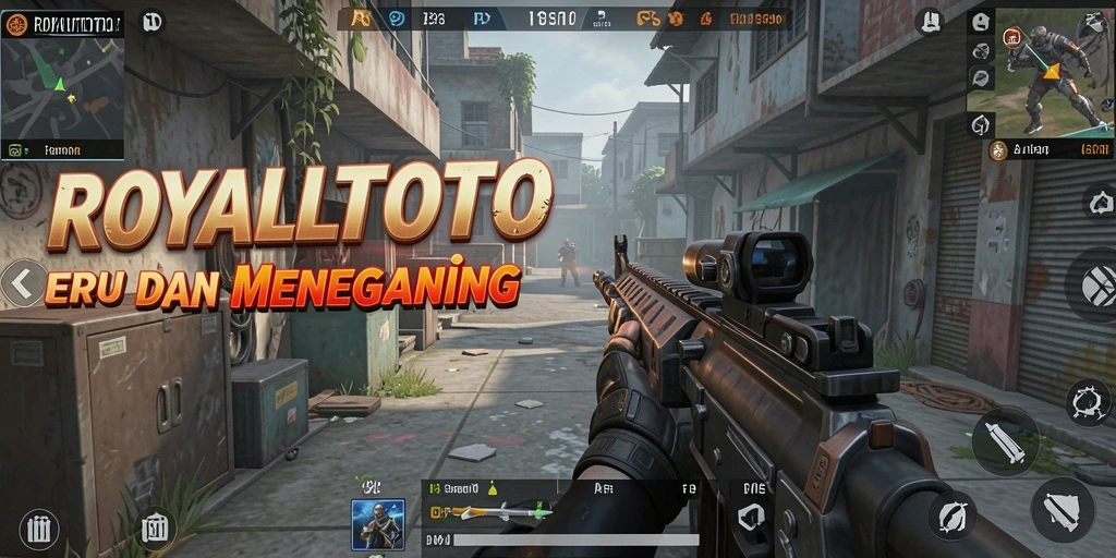 Tangkapan layar dari gameplay ROYALTOTO yang menampilkan aksi tembak-menembak yang intens.