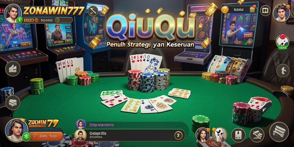 Screenshot gameplay ZONAWIN777 menampilkan momen seru dalam permainan QiuQiu.
