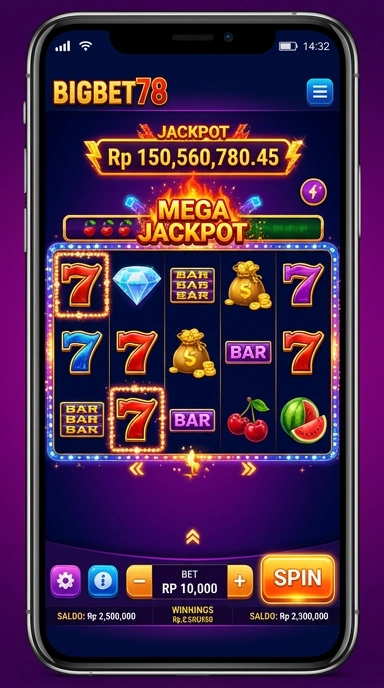 Tampilan antarmuka aplikasi bigbet78 yang user-friendly.